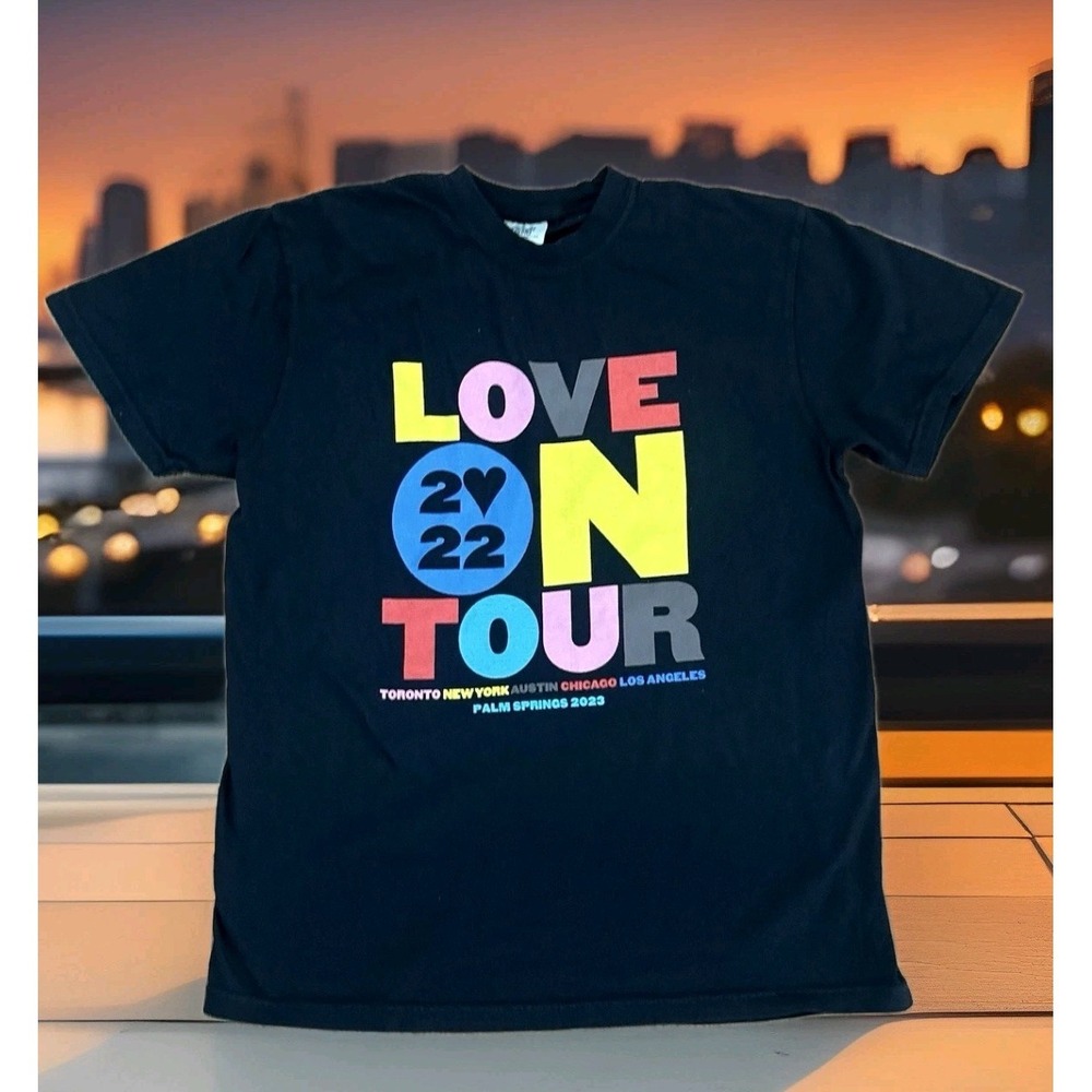 New! Harry Styles Love On Tour  2022 T-Shirt Adult XL Black Tee Concert Merch